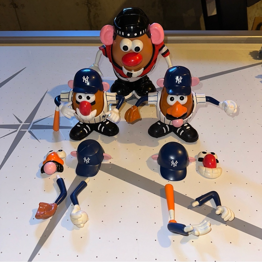 Mr. potato head. Canadian hockey player  & 2 Yankees baseball players.